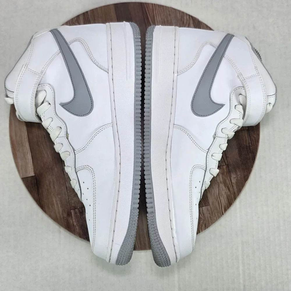 Nike Air Force 1 Mid '07 White Wolf Grey Mens 10.5 DV0806-100 High Top Sneakers